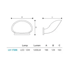 Led Tek Yönlü Bahçe- Duvar Apliği Lh-17206