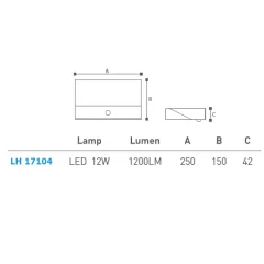 Led Duvar Aplik Lh-17104