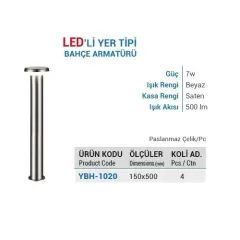 Ycl 7w Led'li Bahçe Armatürü 6500k 50cm