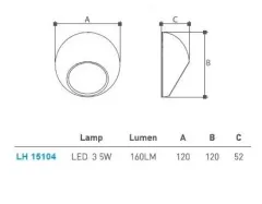 Led Merdiven-Duvar Aplik Lh-15104