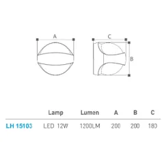 Led Bahçe-Duvar Aplik Lh-15103