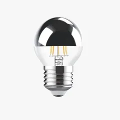 Ecolite Led Crown Silver G45 Top Ampul (Aynalı Endirekt Gümüş) 4w E27 370 Lümen 15.000 Saat 2700k Sarı Işık
