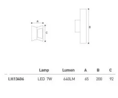 Led Çift Yönlü Bahçe - Duvar Aplik Lh-13406