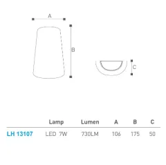 Led Çift Yönlü Bahçe - Duvar Apliği Lh-13107