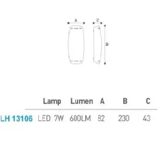 Led Çift Yönlü Bahçe - Duvar Apliği Lh-13106