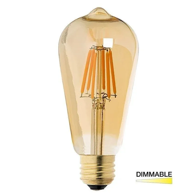 Ecolite Led Vintage Gold E27 7,5w Dimmerable Mantar Ampul 220v 2200k Sarı Işık
