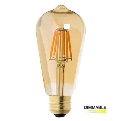 Ecolite Led Vintage Gold E27 7,5w Dimmerable Mantar Ampul 220v 2200k Sarı Işık