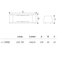 Led Çift Yönlü Bahçe - Duvar Aplik Lh-13102