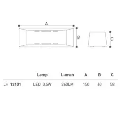 Led Çift Yönlü Bahçe - Duvar Aplik Lh-13101