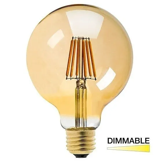 Ecolite Led Vintage Gold E27 7,5w Dimmerable Top Ampul 220v 2200k Sarı Işık
