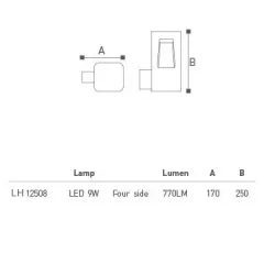 Led Bahçe - Duvar Aplik Lh-12508