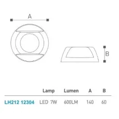 Led Bahçe - Çift Yönlü Duvar Aplik Lh212-12304