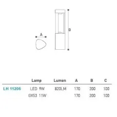 Led Bahçe- Duvar Aplik Lh-11206