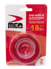 Meg VHB Akrilik Silikon Bant Çift Taraflı Şeffaf 18 mm x 2 m