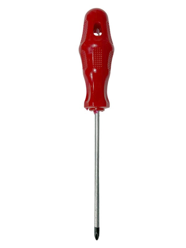 Tornavida Yıldız Kırmızı Plastik Sap 5x125 mm