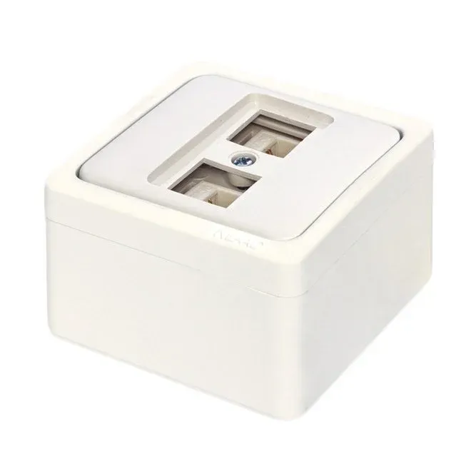 Nead Murat Sıva Üstü İkili Data Prizi (Cat5 + Cat5)