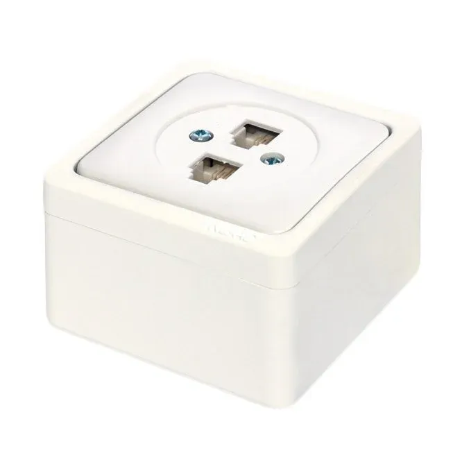 Nead Murat Sıva Üstü İkili Numeris Telefon Prizi (RJ11 + RJ11)