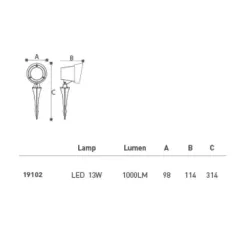 Led Çim Ağaç Spotu Lh-19102