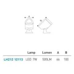 Led Kazıklı Ağaç Çim Spotu Lh212-12113 Kazıklı