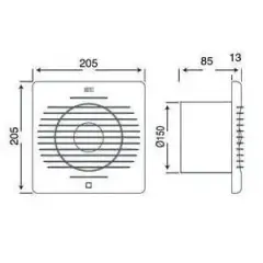 Horoz Plastik Fan Beyaz 150 15cm