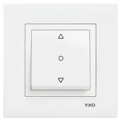 Viko Karre Meridian Tek Düğmeli Jaluzi Kumanda Anahtarı (Çerçeve Hariç)