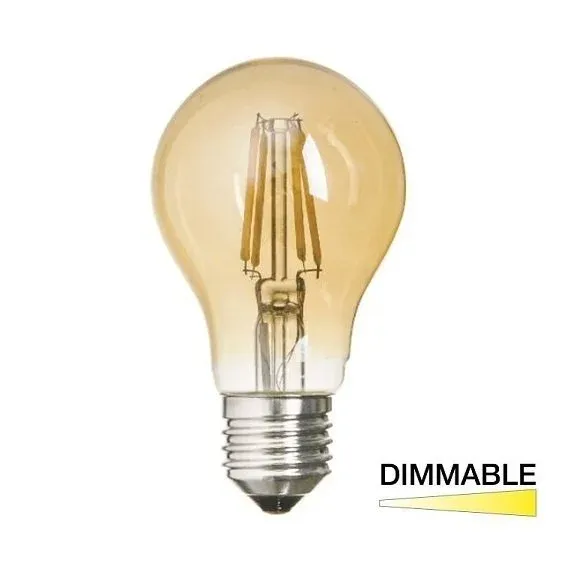 K2 4w E27 A60 Led Flamanlı Dimedilebilir Normal Ampul 2700k Sarı Işık
