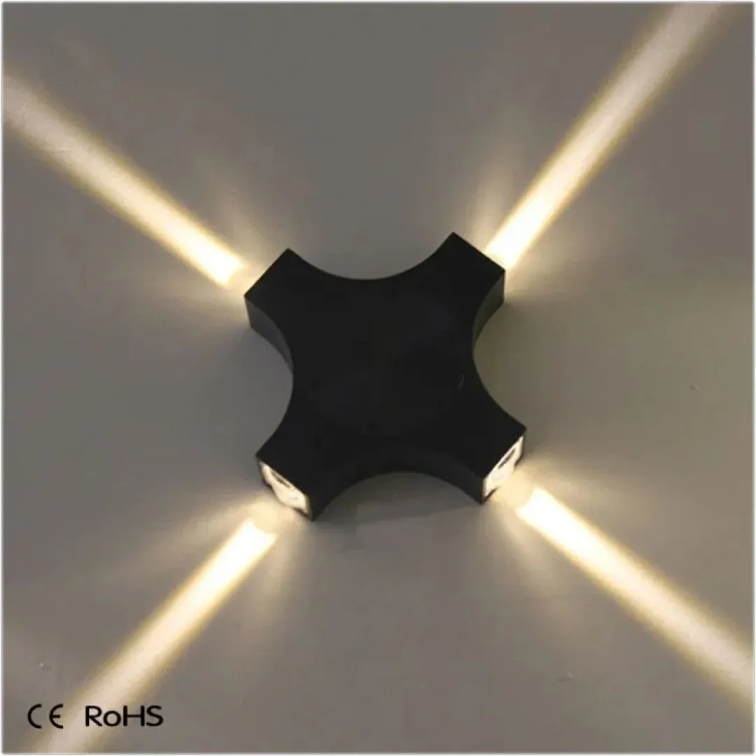 K2 4w Abs Yuvarlak Star Led Aplik
