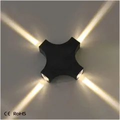 K2 4w Abs Yuvarlak Star Led Aplik