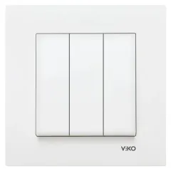 Viko Karre Meridian Üçlü Anahtar (Çerçeve Hariç)