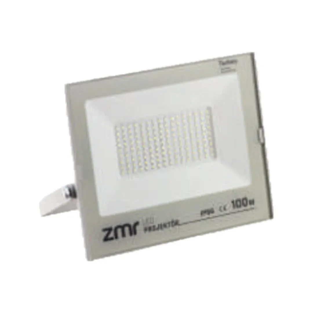 Zmr 100w Slim Led Projektör Beyaz Kasa