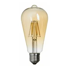 K2 6W E27 St64 Led Flamanlı Mantar Rustik Ampul 2700k Sarı Işık