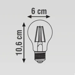 K2 8w E27 Led Flamanlı Ampul (A60) 2700k Sarı Işık