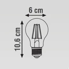 K2 6w E27 Led Flamanlı Ampul (A60) 2700k Sarı Işık