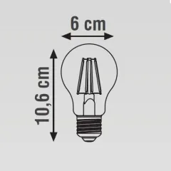 K2 8w E27 Led Flamanlı Ampul (A60)