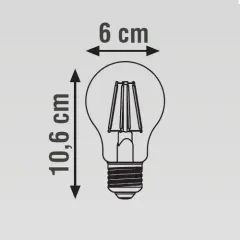 K2 6w E27 Led Flamanlı Ampul (A60)