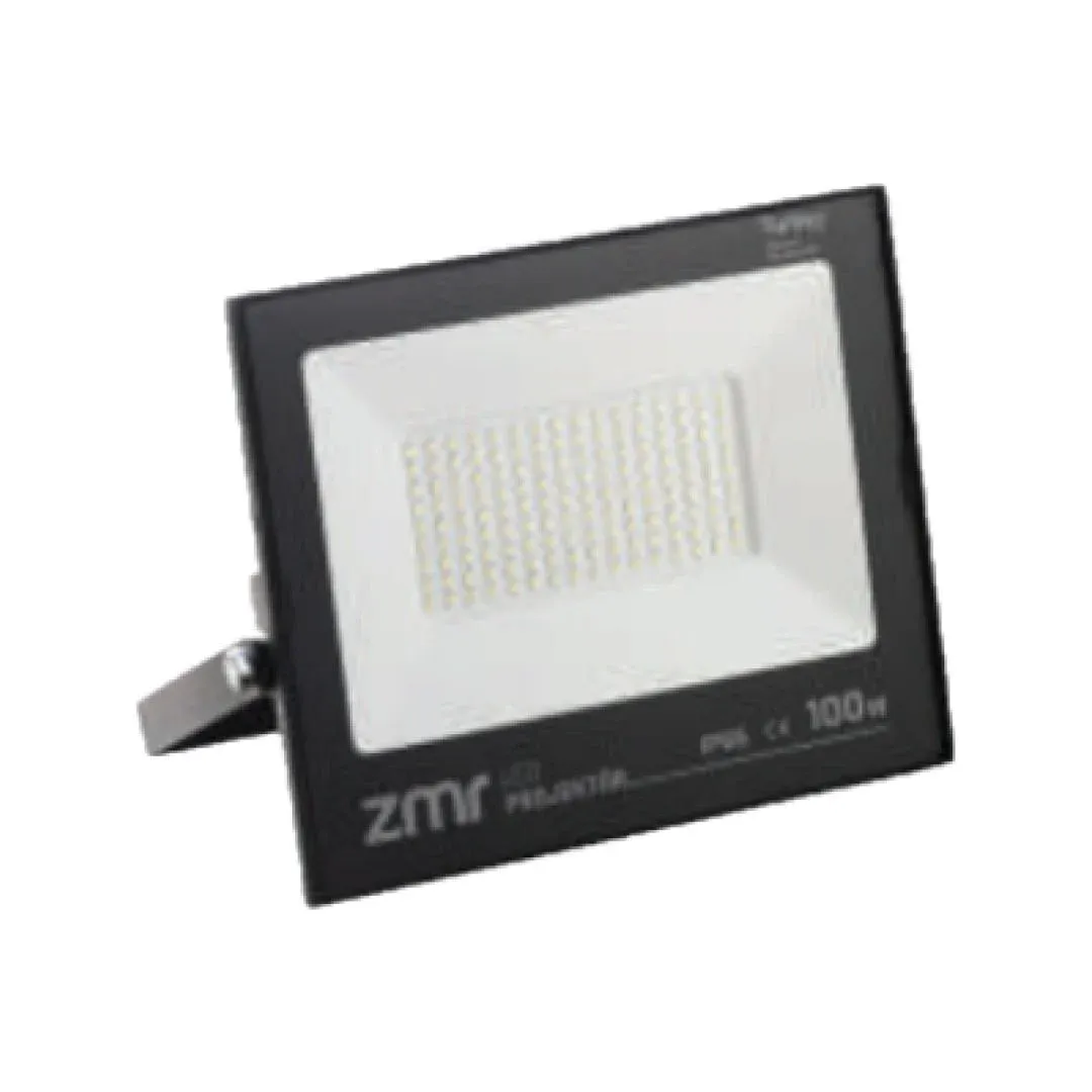 Zmr 100w Slim Led Projektör Siyah Kasa