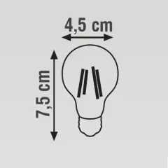 K2 4w E27 Led Flamanlı Ampul (G45) 2700k Sarı Işık