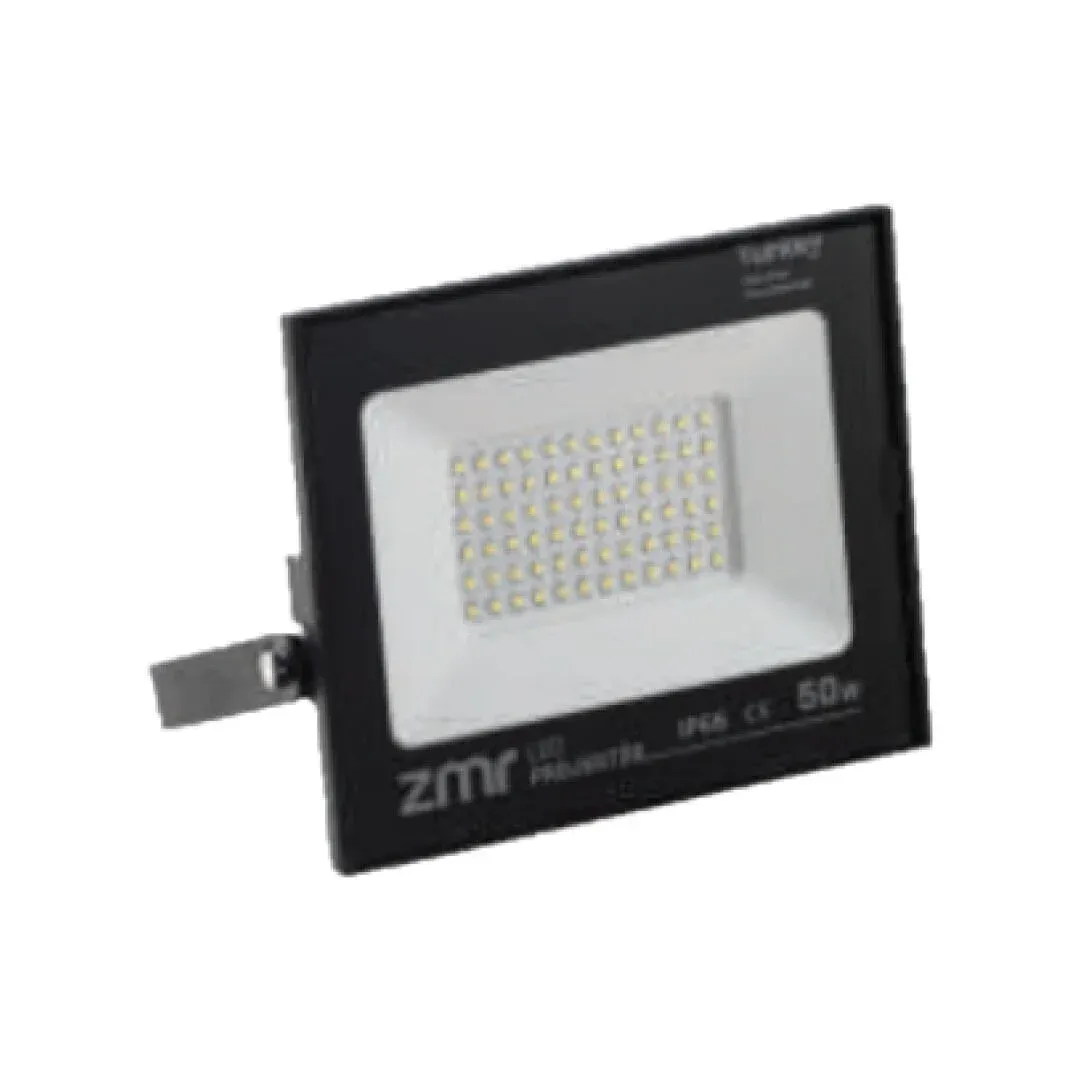 Zmr 50w Slim Led Projektör Siyah Kasa
