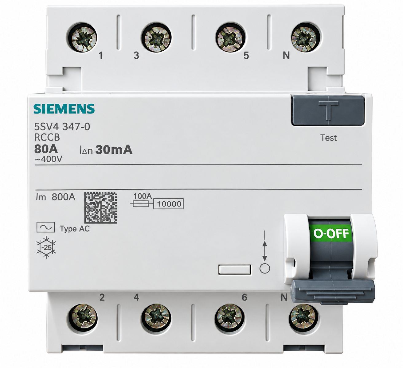 Siemens Sentron 5SV4347-0 4 kutuplu 80A 30mA Tip
