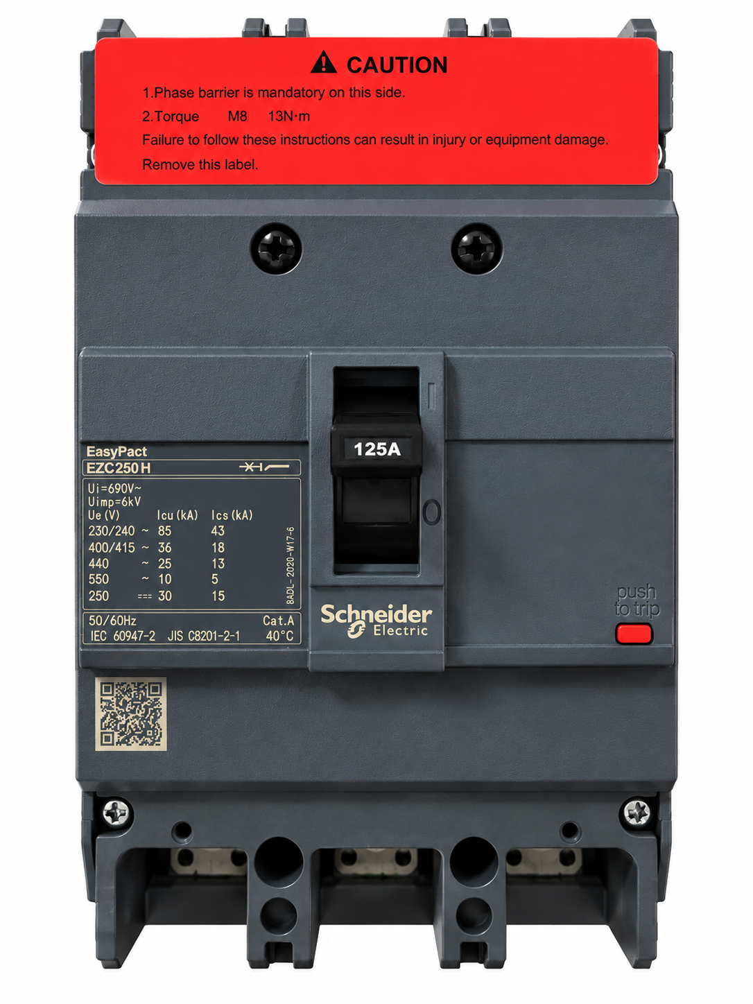 Schneider Electric EasyPact EZC250H3125 3 Kutuplu 125A Kompakt Şalter