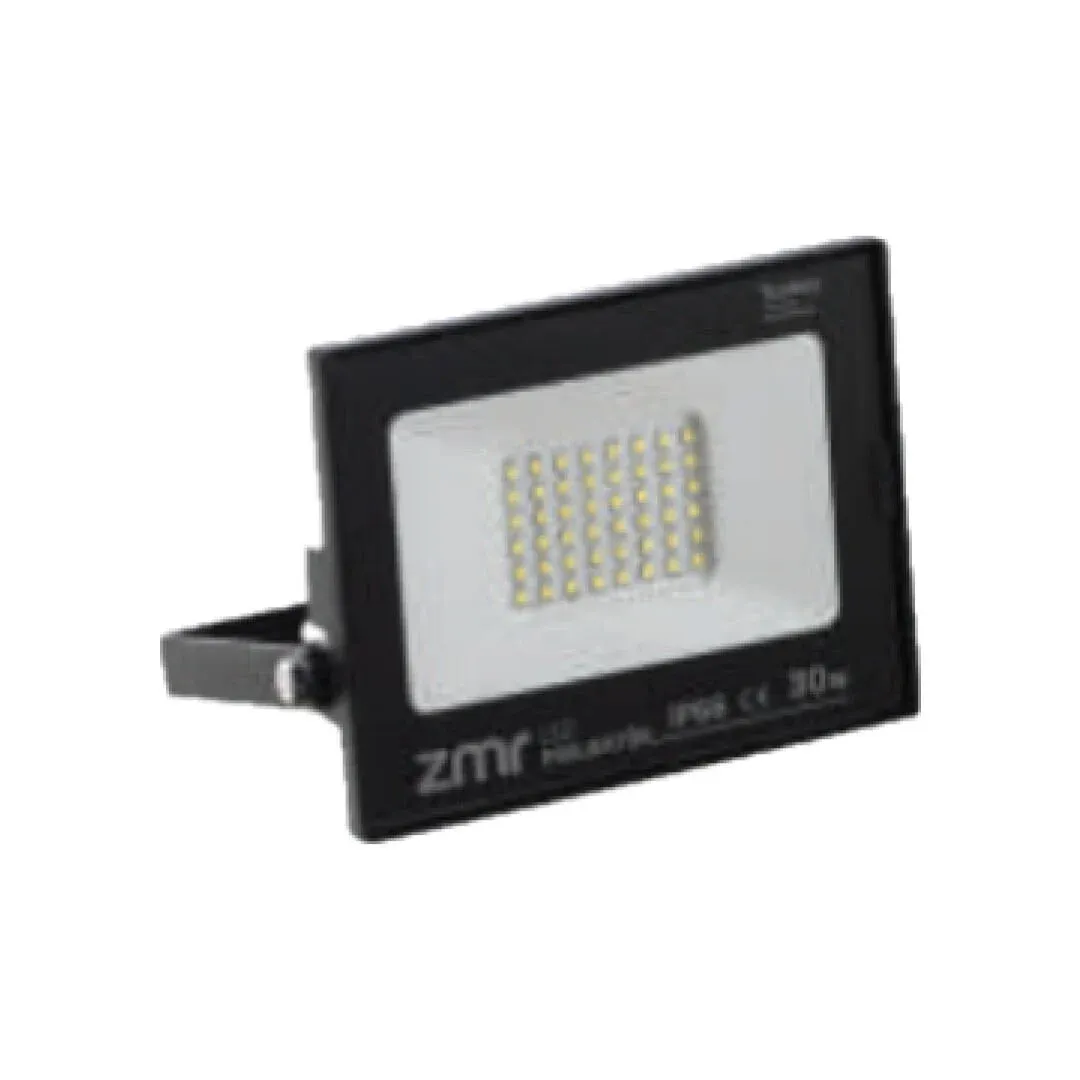 Zmr 30w Slim Led Projektör Siyah Kasa