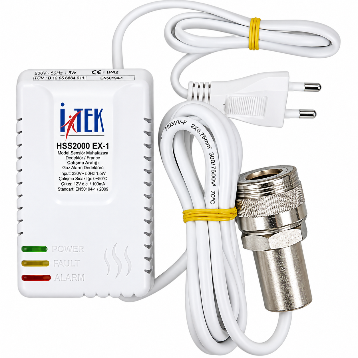 İtek HSS2000 EX-1 Exproof Doğalgaz ve LPG Gaz Alarm Dedektörü