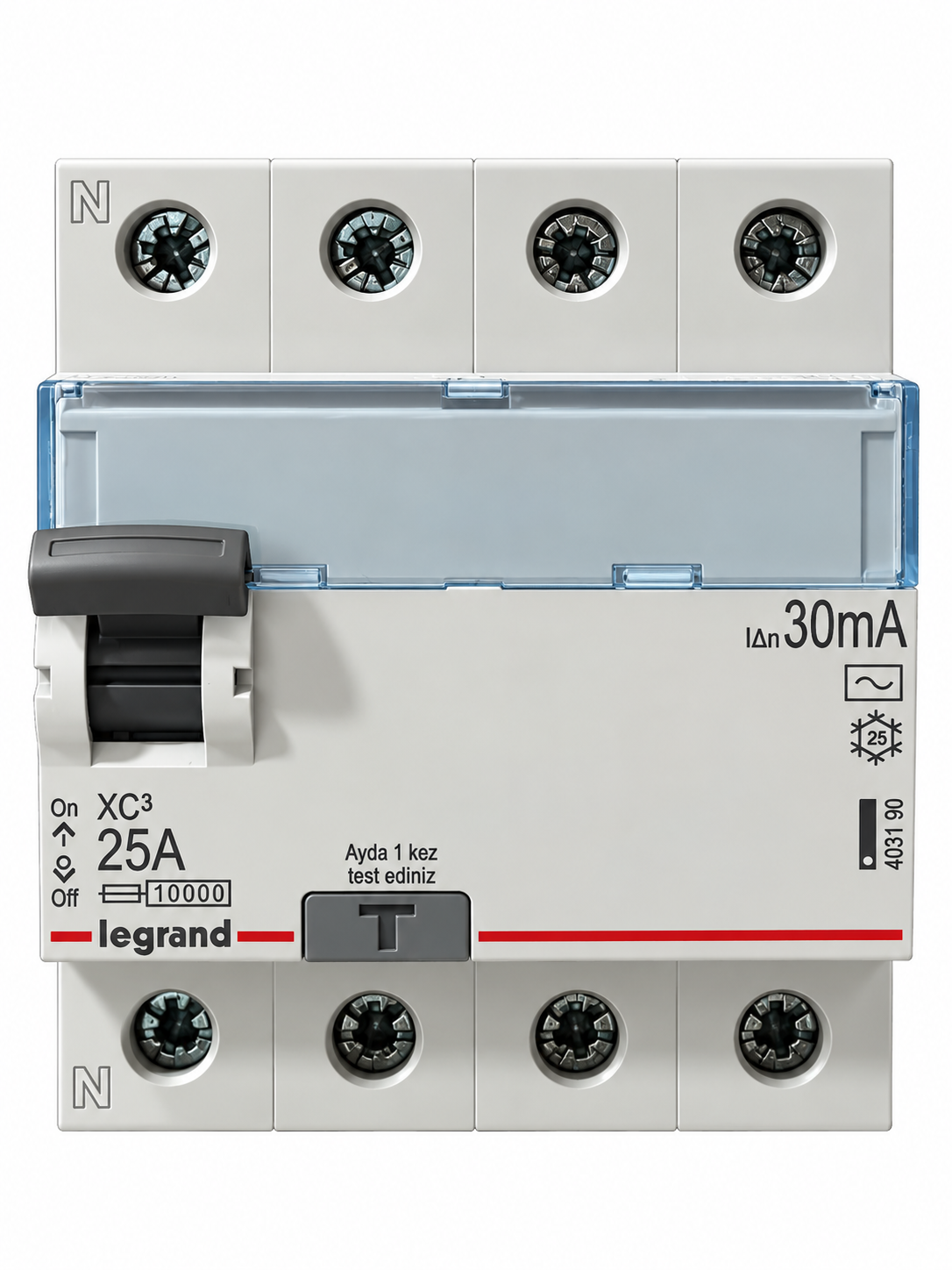 Legrand 403190 XC3 4x25A 30mA AC Tip Kaçak Akım Koruma Anahtarı