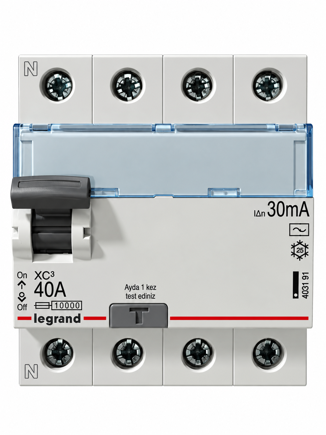 Legrand 403191 XC3 4x40A 30mA AC Tip Kaçak Akım Koruma Anahtarı