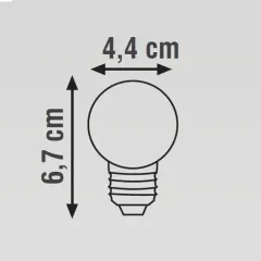 K2 1w E27 Ledli Spot Ampul (Renkli)