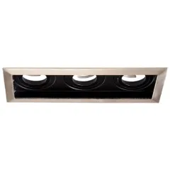 Lamptime Led Downlight Üçlü Kare Siyah