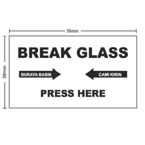 Acil Çıkış Butonu İçin Yedek Cam