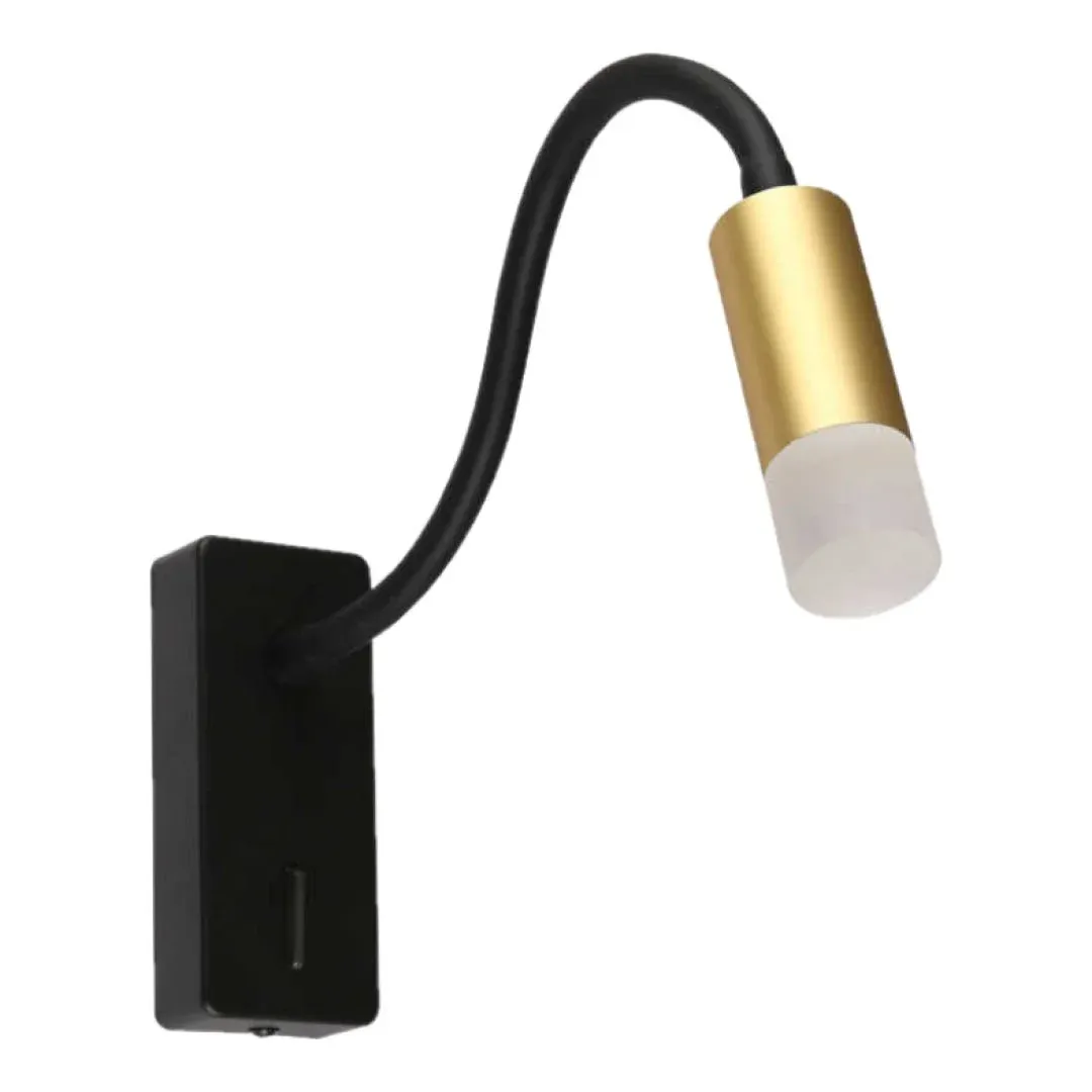 Jupiter Lw504 Led Yatak Başı Aplik Siyah-Altın