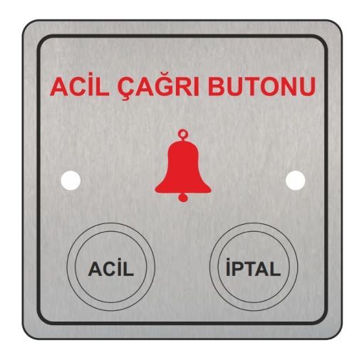 Paslanmaz Acil Çağrı Butonu (Gömme Tip)