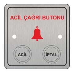 Paslanmaz Acil Çağrı Butonu (Gömme Tip)